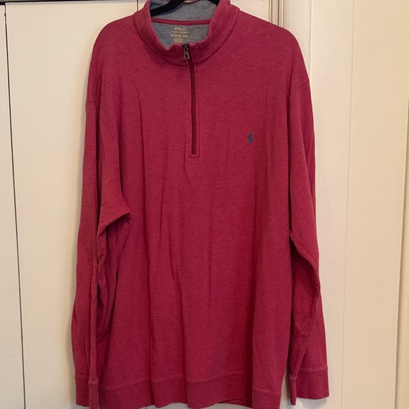 Polo Ralph Lauren Other - Polo Ralph Lauren Red Quarter Zip Pullover 3XLT